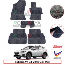 Subaru XV GT (5th Gen) 2018 12mm Custom Fit Pre Cut PVC Coil Floor Mat Anti Slip Carpet Nail Spike (Black) (Kawata Made in Malaysia)